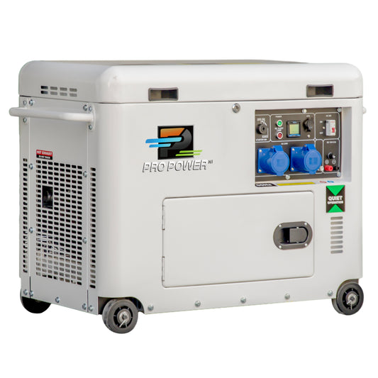 PP-8KVA-DG 8KVA Electric Start Quiet Portable Backup Power Generator for Home, Farm, Workshop & Commercial Use