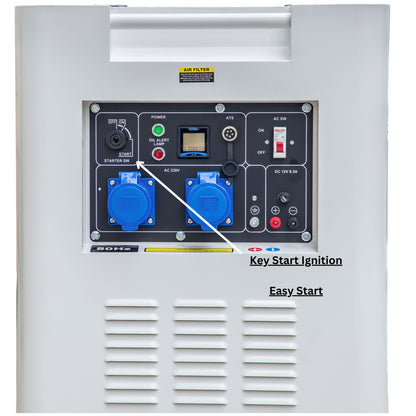 PP-10KVA-DG 10KVA Semi-Enclosed Quiet Diesel Generator – Electric Start Heavy Duty Backup Power Generator for Home, Farm & Commercial Use