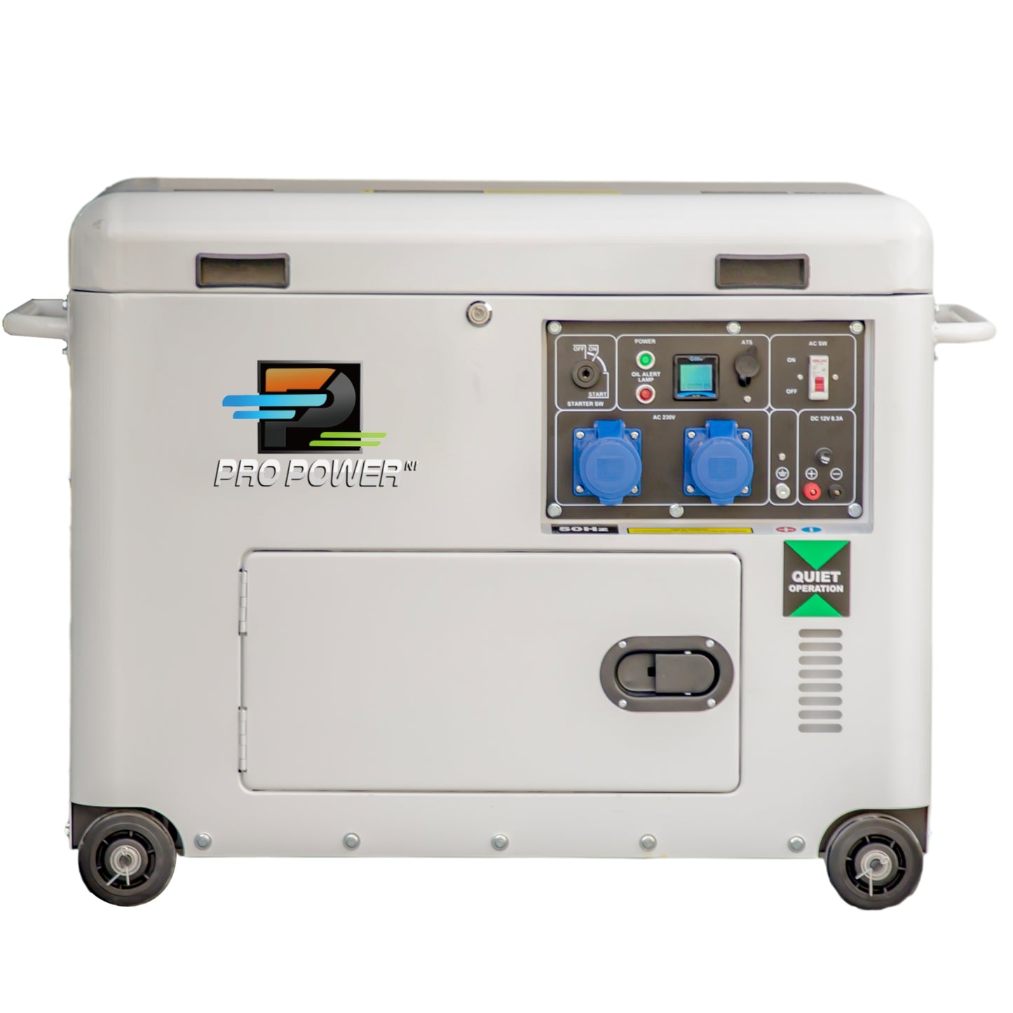 PP-8KVA-DG 8KVA Electric Start Quiet Portable Backup Power Generator for Home, Farm, Workshop & Commercial Use