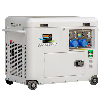 PP-8KVA-DG 8KVA Electric Start Quiet Portable Backup Power Generator for Home, Farm, Workshop & Commercial Use
